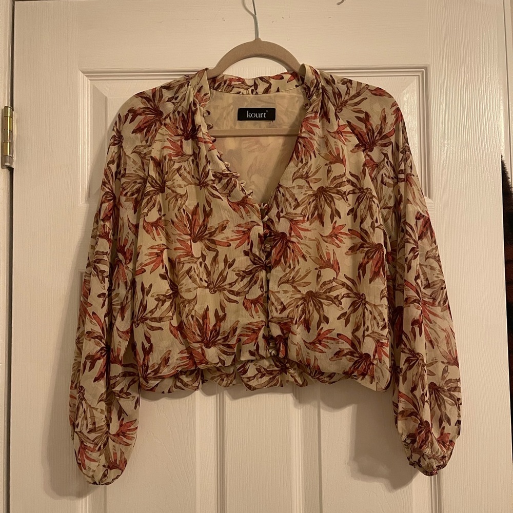 Kourt Floral Cropped Blouse